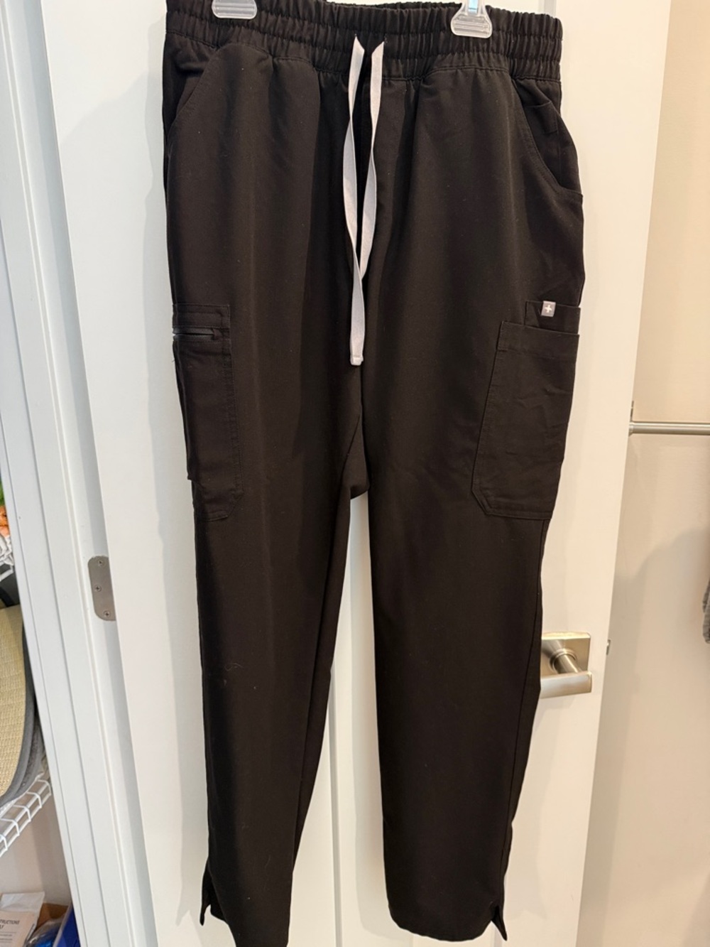 Figs Black Cargo Jogger Scrub Pants
